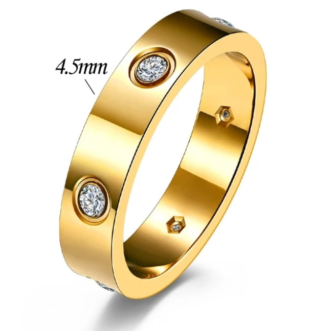 Cubic Zirconia Stone Band Ring