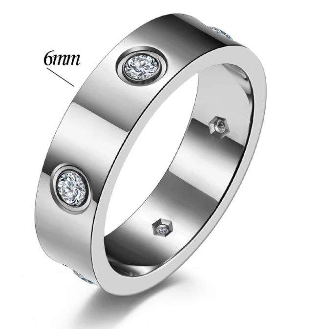 Cubic Zirconia Stone Band Ring