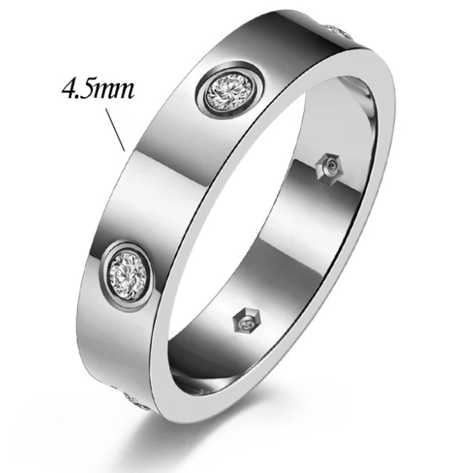 Cubic Zirconia Stone Band Ring