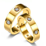 Cubic Zirconia Stone Band Ring