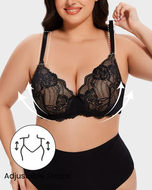 Lace Full Coverage Push Up Bra (Pack of 2)